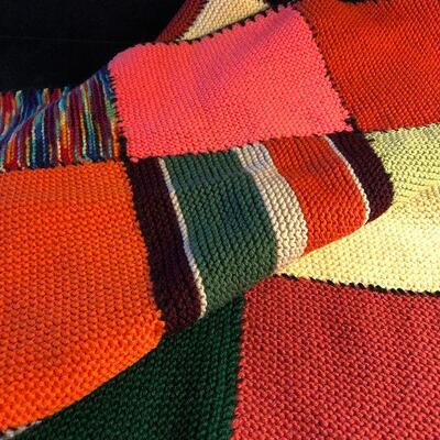 L28: Handmade Knitted Throw