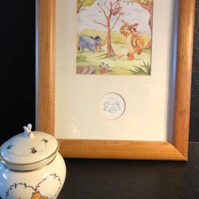 L36: Winnie the Pooh Musical Lenox Honey Pot and Print