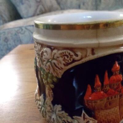 Set of 6 Vintage Gold Trimmed German Mugs/Coffee Cups/ Steins