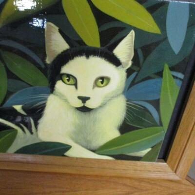 Lot 62 - Framed Cat Wall Hanging Picture 17