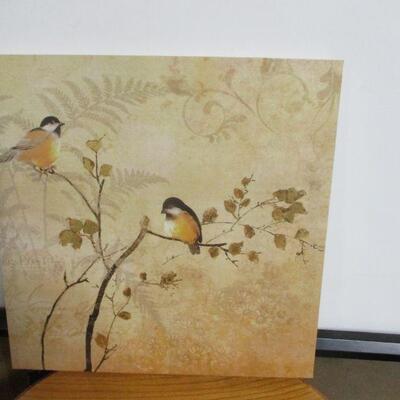 Lot 70 - Canvas Birds On A Limb Picture 23 1/2