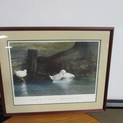 Lot 73 -  Framed Morning Dip Picture by Dean Mitchell - 23 3/4