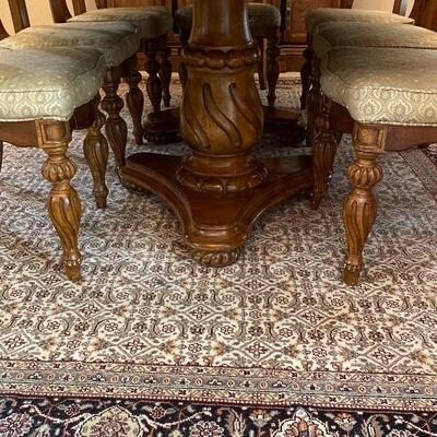 Wood Dining Table with Leaf & 8 Chairs *See Details