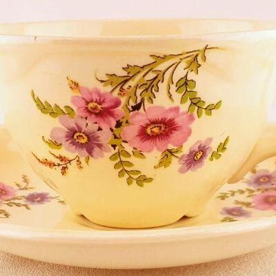 Homer Laughlin Meadow Goldenrod Cup/Saucer
