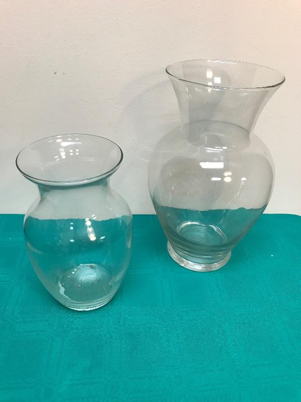 Two glass vases