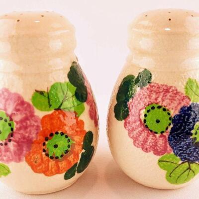 Japan Majolica Style Salt and Pepper