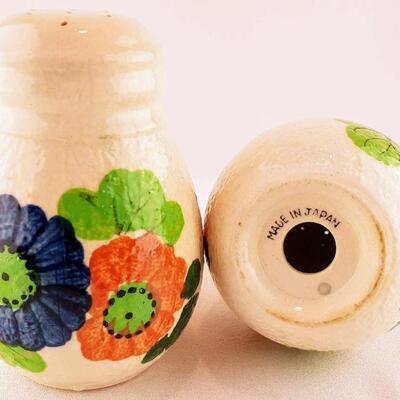 Japan Majolica Style Salt and Pepper