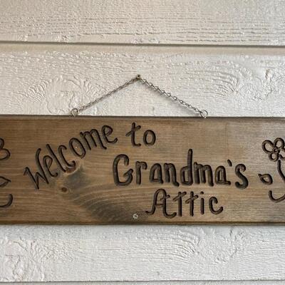 Grandmas attic sign 