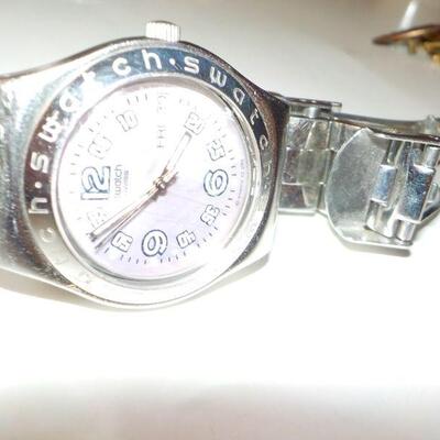 " Mens Swatch Irony Stainless wrist watch."