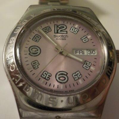 " Mens Swatch Irony Stainless wrist watch."