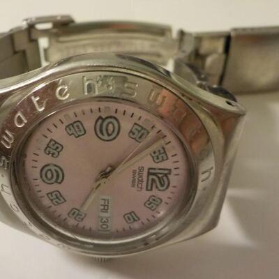 " Mens Swatch Irony Stainless wrist watch."