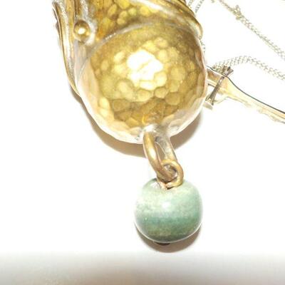 " Religious Ceremony Incense Burner and cross with sterling chain.