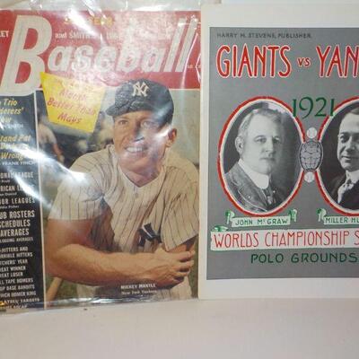 Street and Smiths 1946 issue of Mickey Mantle and Giants vs Yankees.
