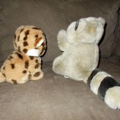 Adorable Gund Cheetah and Racoon