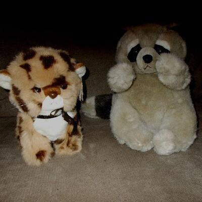 Adorable Gund Cheetah and Racoon