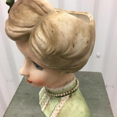 Vintage Porcelain Lady Head Vase