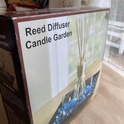 New in box reed diffuser candle garden 