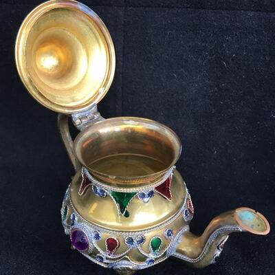 Vintage Arabic Brass Teapot