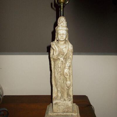 Vintage Asian Woman Lamp from Occupied Japan