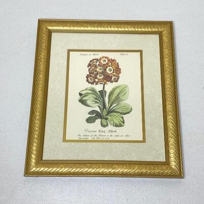 Pair of Floral Art with Gold Frames