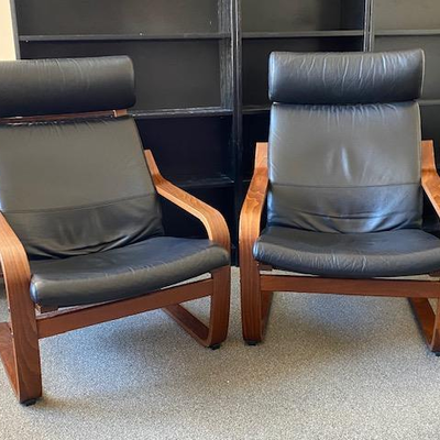 Leather Chairs- pair