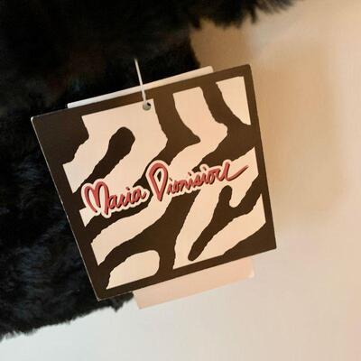 IDT 8   VINTAGE MARIA DIONISIOU OVERSIZE FAUX FUR COAT ROCK GLAM! 