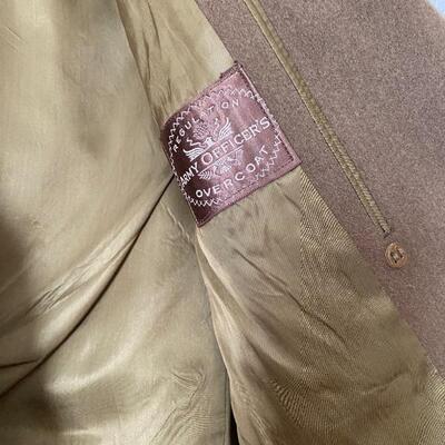 Vintage wool army officers regulation overcoat pea coat
