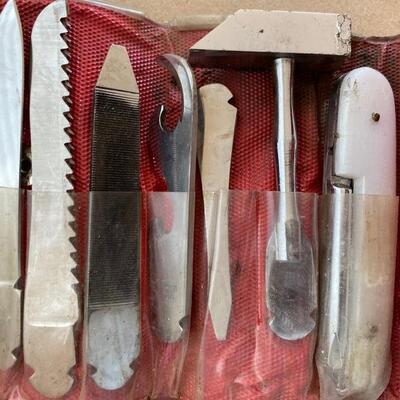 Camping pocket knife tool set 