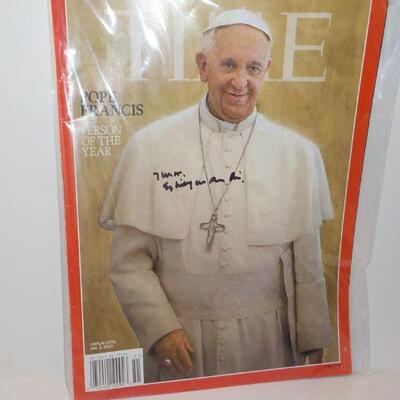 "Pope Francis in Time". "Sign copy".