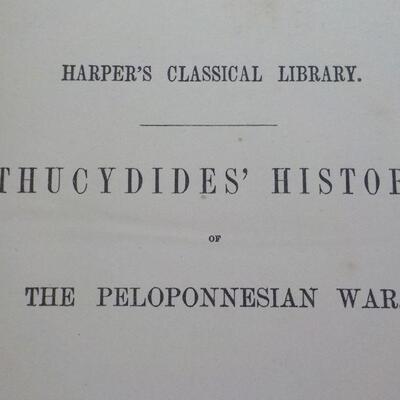 " Harper's Classical Thucydides' History. Peloponnesian War.