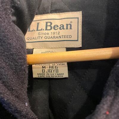 611 Mens L.L. Bean Hooded Wool Coat