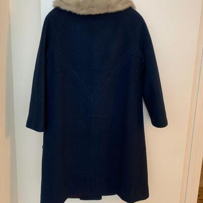IDT 14  VINTAGE FOYER'S OF CHICAGO WINTER COAT w/MINK COLLAR