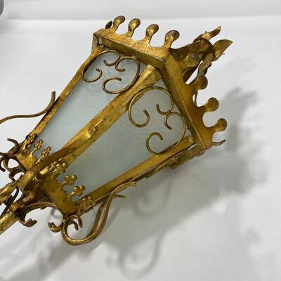 .120. Vintage Wall-Mount Gold Tone Torchier