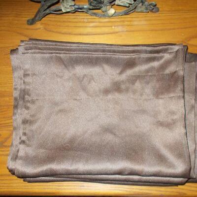 Two Pair of Dark Chocolate Drapes