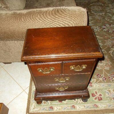 Beautiful Vintage Mahogany Three Drawer Side Table