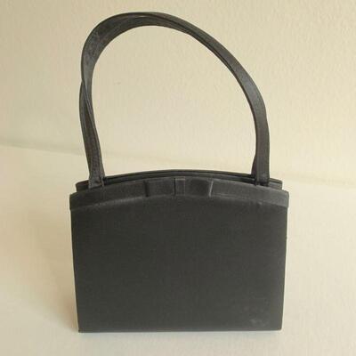 IDT 16  BLACK SATIN EVENING BAG 