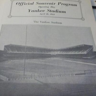 " 1923 Yankee Stadium / Yankee's vs Red Sox". Program.