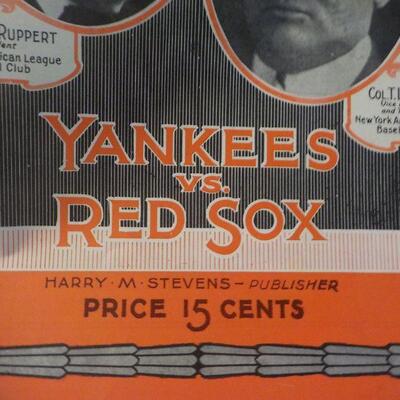 " 1923 Yankee Stadium / Yankee's vs Red Sox". Program.