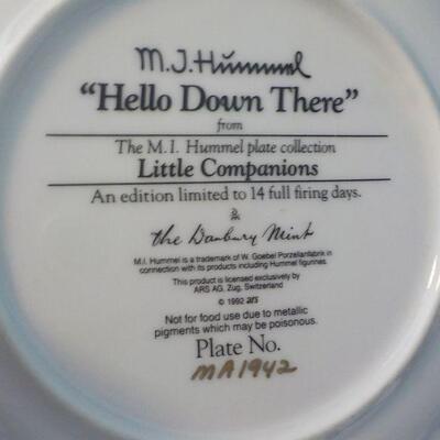 " M.J. Hummel Hello down there" Registered Danbury plate.