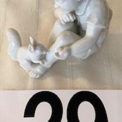 LOT#29LR: Rosenthal Porcelain Boy with Squirrel