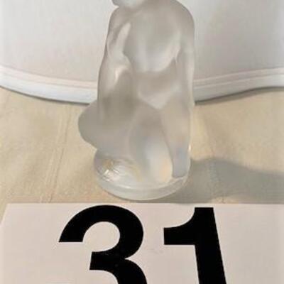 LOT#31LR: Deco Style Nude with Swan with Lalique Label