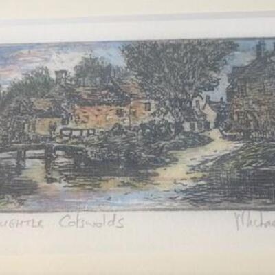 LOT#37LR: Pair of Michael Bond Numbered Etchings