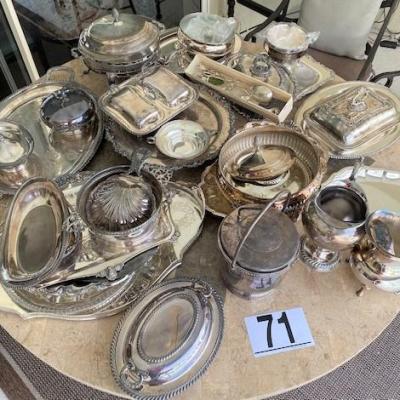 LOT#71MB: Mixed Silver-plate Lot