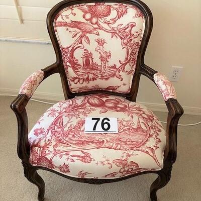 LOT#76MB: Victorian Style Armchair