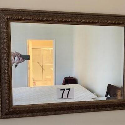 LOT#77MB: Framed Beveled Mirror