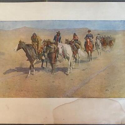 LOT#99DR: Artist Proofs 5 Remington Painting in Colors