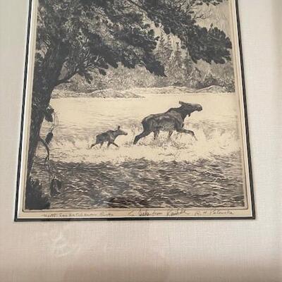 LOT#107DR: Pair of R.H. Palenske Etchings