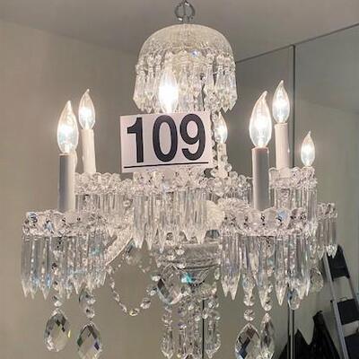 LOT#109DR: Believed to be 10 Arm Baccarat Chandelier