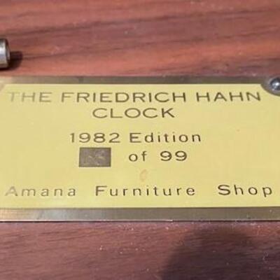 LOT#111H: Friedrich Hahn Clock 1982 Edition