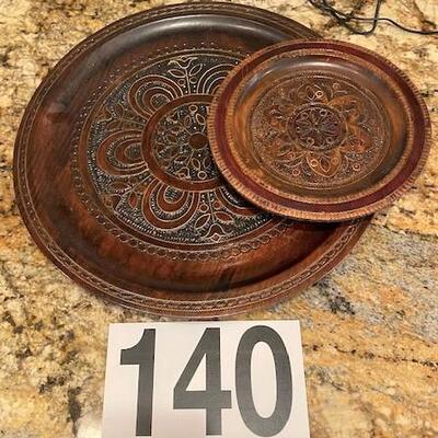 LOT#140K: Set of Wooden Plates